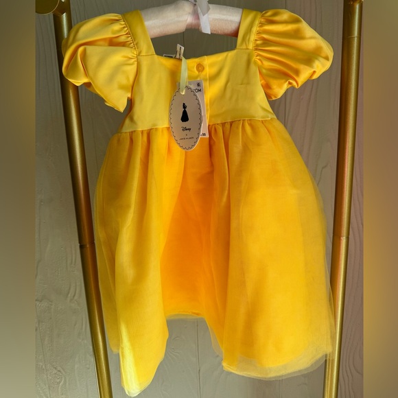 Janie and Jack Disney Princess Belle Satin Dress - Picture 4 of 5